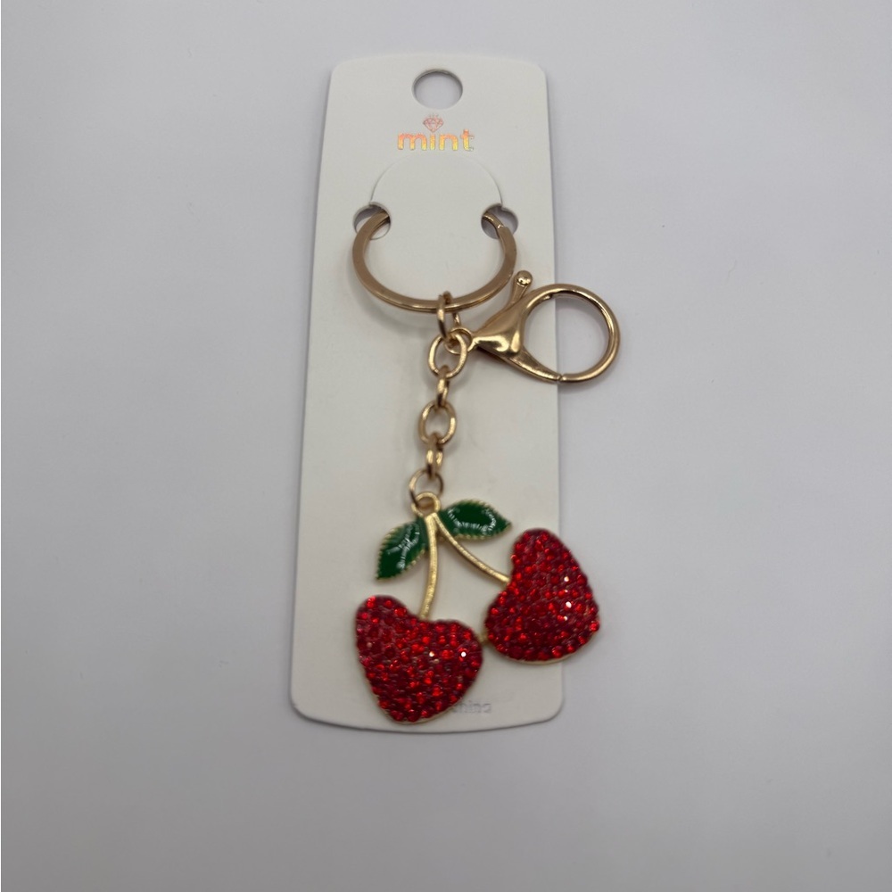 Mint Sparkling Red Cherry Key Holder